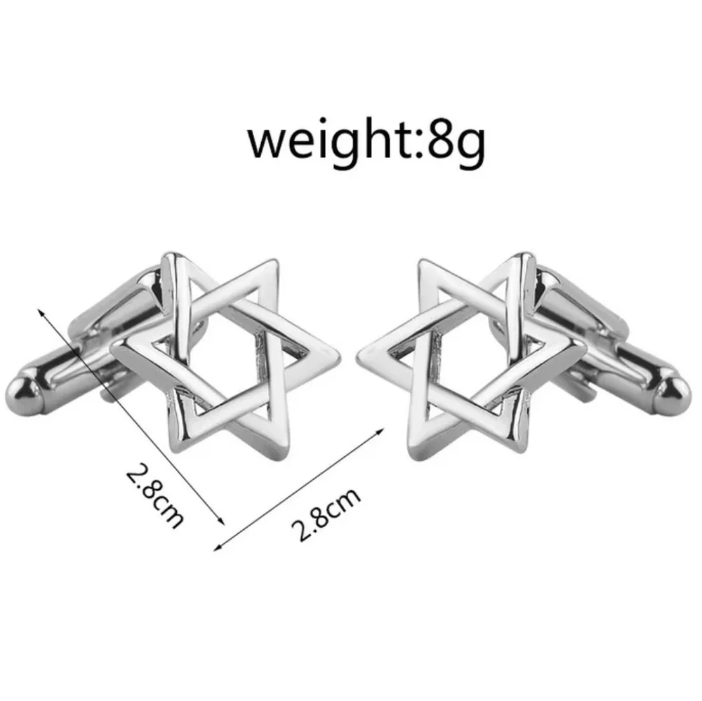 Stainless Steel Star of David Cufflinks